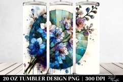 Abstract Stained Delphinium | 20 oz Tumbler Product Image 2