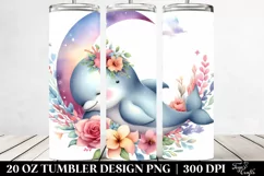 Colorful Baby Dolphin Sleeping | 20 Oz Tumbler Product Image 2