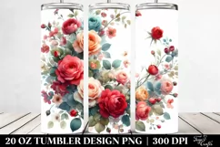 Colorful Red Roses | 20 oz Tumbler Product Image 2