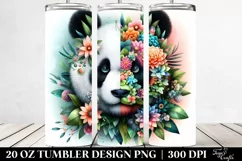 Abstract Panda Flower Body | 20 oz Tumbler Product Image 2