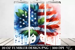 Abstract Tree USA Flag Colors | 20 oz Tumbler Product Image 2