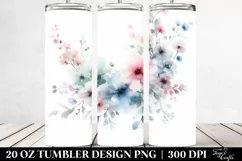 Ghost Washed Watercolor Tumbler Design | 20 oz Tumbler Product Image 2