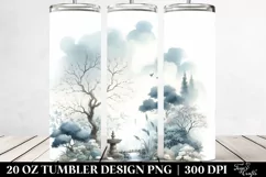 Ghost Washed Watercolor Tumbler Design | 20 oz Tumbler Product Image 2