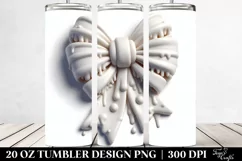 Round Martzipan Christmas Bow | 20 oz Tumbler Product Image 2