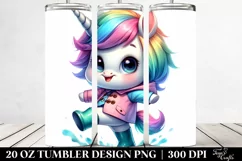 Happy Baby Unicorn PNG Product Image 2