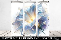 20 Oz Tumbler Sublimation | Shiny Morning Glory with Golden Product Image 2