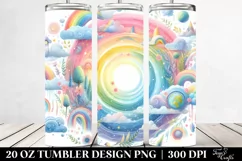 Colorful Whimsical Pastel Rainbow | 20 oz Tumbler Product Image 2