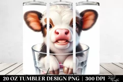Smiling Baby Highland Cow PNG Product Image 2