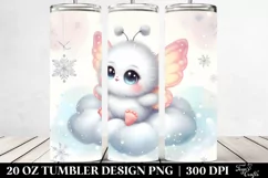 Pastel Baby Butterfly Sitting on Cloud | 20 oz Tumbler Product Image 2