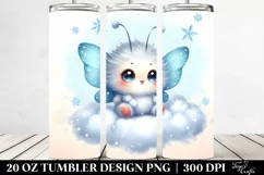Pastel Baby Butterfly Sitting on Cloud | 20 oz Tumbler Product Image 2