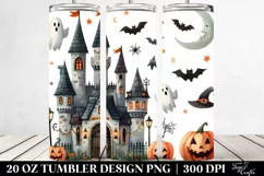 Funny Halloween Clipart - Castle, High-Res 20 Oz Tumbler Product Image 2