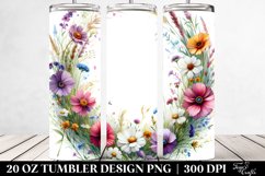 Vibrant Watercolor Wild Flowers | 20 Oz Tumbler Product Image 2