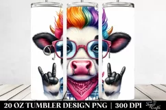 Vibrant Baby Cow with Flower PNG Product Image 2