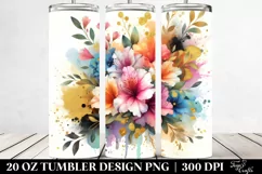Colorfull Bouquet with Azalea, Gold Foil | 20 oz Tumbler Product Image 2