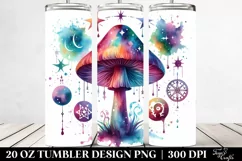 Magical Celestial Mushroom Clipart 20 Oz Tumbler Product Image 2