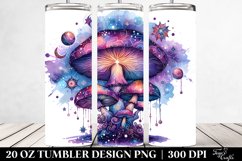 Vibrant Celestial Mushroom Clipart 20 Oz Tumbler Product Image 2