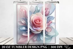 Abstract Glossy Rose, Transparent 20 Oz Tumbler Product Image 2