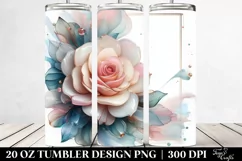 Abstract Glossy Rose, Transparent 20 Oz Tumbler Product Image 2