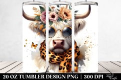 Elegant Highland Cow | 20 oz Tumbler Product Image 2