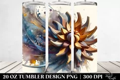 Wooden Stained Anemone | 20 oz Tumbler Product Image 2