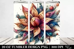 Wooden Stained Anemone | 20 oz Tumbler Product Image 2