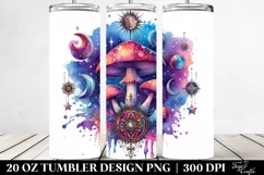 Magical Celestial Mushroom Clipart 20 Oz Tumbler Product Image 2