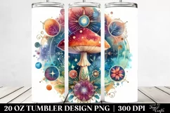 Magical Celestial Mushroom Clipart 20 Oz Tumbler Product Image 2