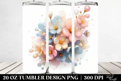 Glossy Cherry Blossom with Golden Accents | 20 oz Tumbler Product Image 2