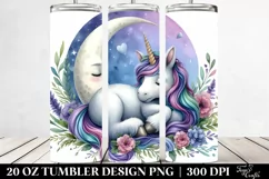 Napping Unicorn Tumbler | 20 Oz Tumbler Product Image 2