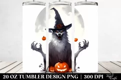 Funny Halloween Clipart - Werewolf, High-Res 20 Oz Tumbler Product Image 2
