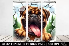 Cute Funny Bullmastiff | 20 oz Tumbler Product Image 2