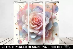 Abstract Pastel y Rose, Transparent 20 Oz Tumbler Product Image 2