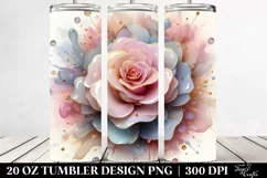 Abstract Glossy Rose, Transparent 20 Oz Tumbler Product Image 2