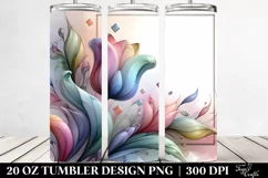Abstract Shiny Tulip, Transparent 20 Oz Tumbler Product Image 2