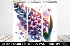 20 Oz Tumbler Sublimation | Shiny Hyacinth with Metallic Product Image 2