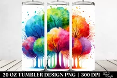 Colorful Trees Tumbler | 20 Oz Tumbler Product Image 2