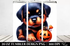 Expressive Baby Watercolor Rottweiler PNG Product Image 2