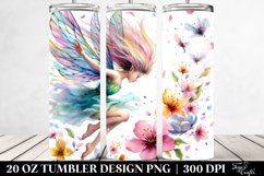 20 Oz Tumbler Sublimation | Pastel Watercolor Fairy Tumbling Product Image 2