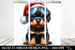 Expressive Baby Watercolor Rottweiler PNG Product Image 2