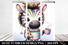 Expressive Baby Watercolor Zebra PNG Product Image 2