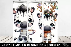 Expressive Baby Watercolor Zebra PNG Product Image 2