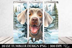 Crazy Weimaraner Ice Cracks | 20 Oz Tumbler Product Image 2