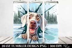 Crazy Weimaraner Forest Sticker | 20 Oz Tumbler Product Image 2