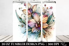 Abstract Wooden Stained Orchid | 20 oz Tumbler Product Image 2