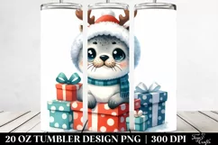 Enthusiastic Baby Watercolor Seal PNG Product Image 2