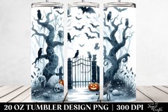 Halloween Forbidden Forest Watercolor | 20 oz Tumbler Product Image 2
