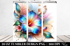 20 Oz Tumbler Sublimation | Colorful Morning Glory with Product Image 2