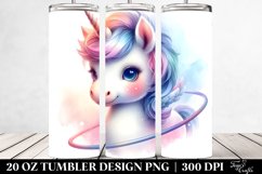 Baby Unicorn Hoop. 20 Oz Tumbler Design Product Image 2