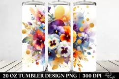 Abstract Bouquet GOLD FOIL | 20 Oz Tumbler Product Image 2
