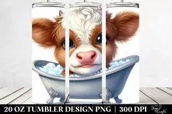 Smiling Baby Highland Cow PNG Product Image 2